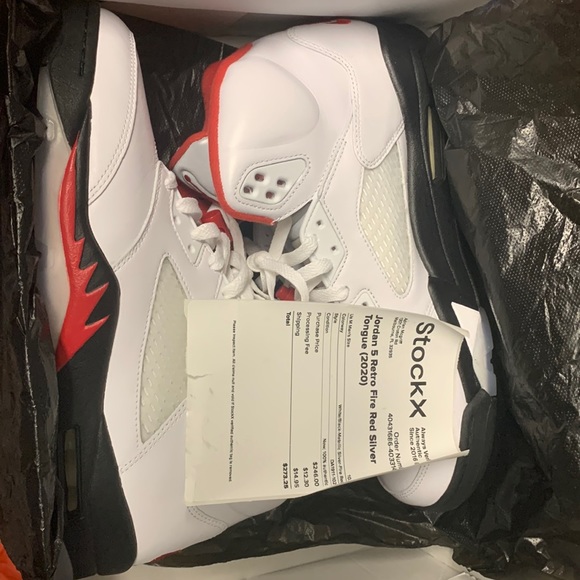 air jordan 5 fire red box